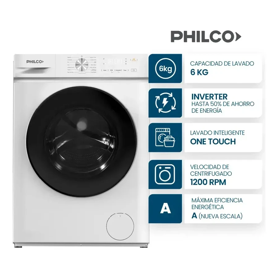Philco — Philco 6 kg Frontal: la frontal más chica