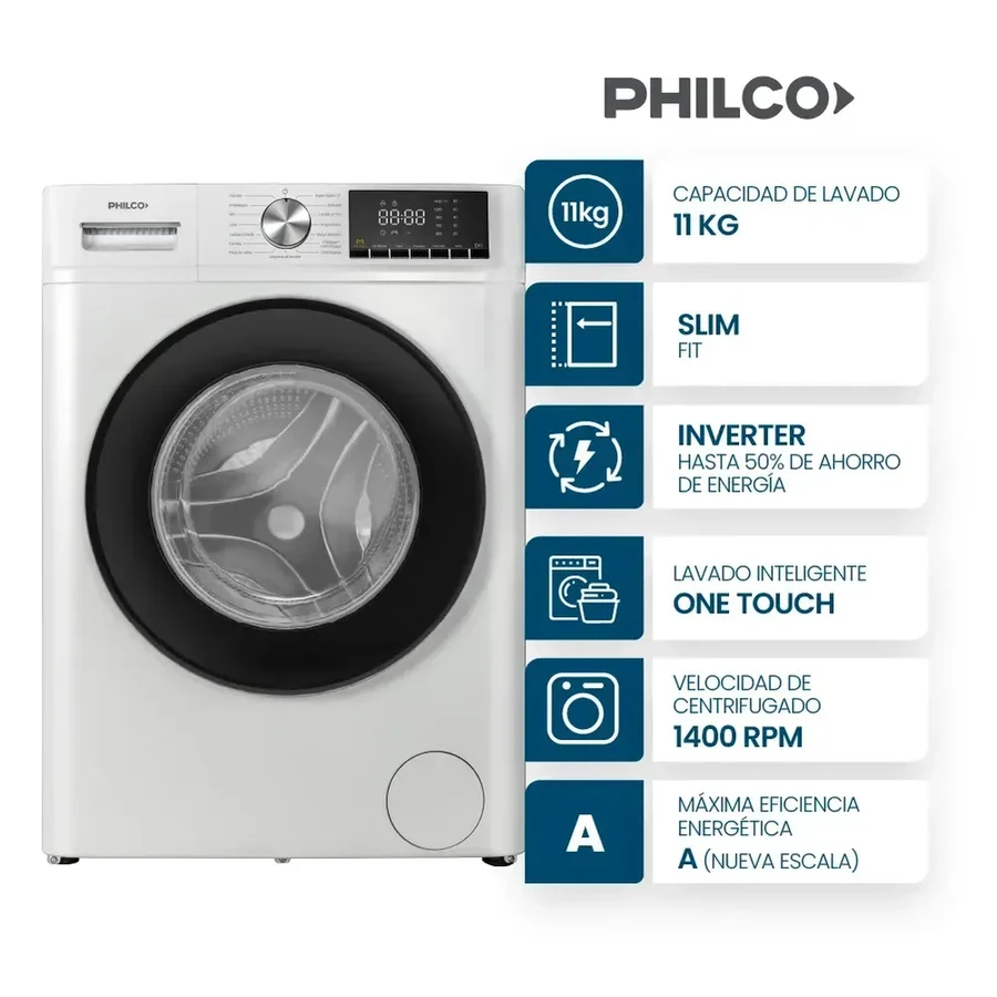 Philco — Philco PHLF112 11 kg: la mejor para familia grande